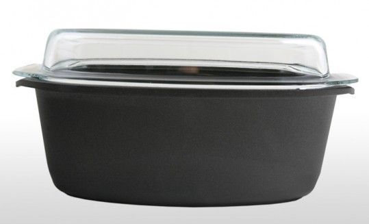 Жаровня для гурмана глубокая, со стеклянной крышкой BAF 33х21 см GIGANT Newline Induction