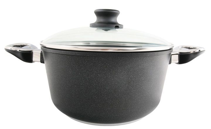 Кастрюля со стеклянной крышкой BAF d 24 см GIGANT Newline